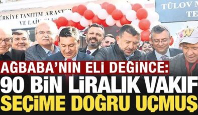 Ağbaba’nın eli değince: 90 bin liralık vakıf seçime doğru uçmuş