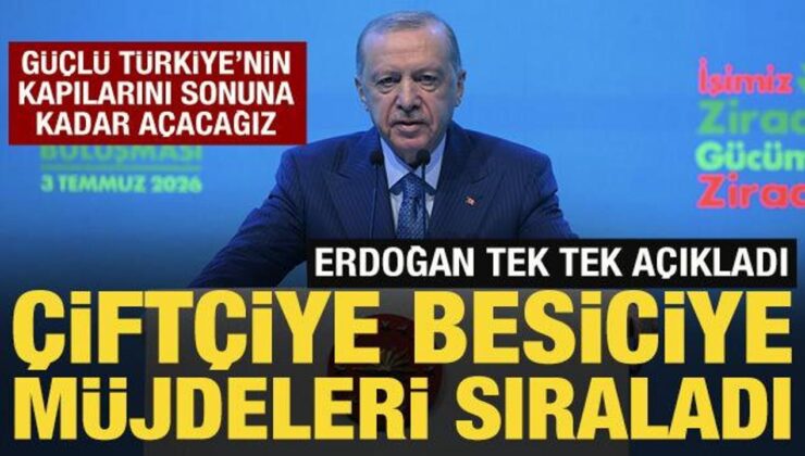 Cumhurbaşkanı Erdoğan’dan çiftçilere müjde üstüne müjde