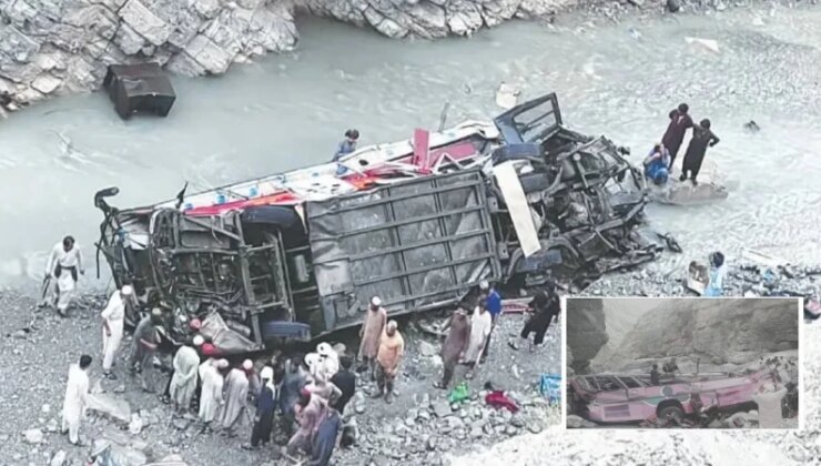 Pakistan’da yolcu otobüsü uçuruma yuvarlandı: 40 kişi öldü