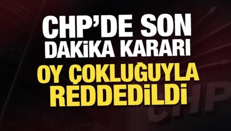 Son Dakika: CHP YDK, 8 kişinin tedbir kararına itirazını reddetti